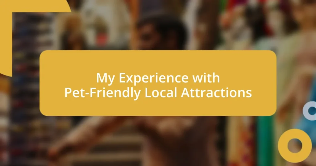 My Experience with Pet-Friendly Local Attractions